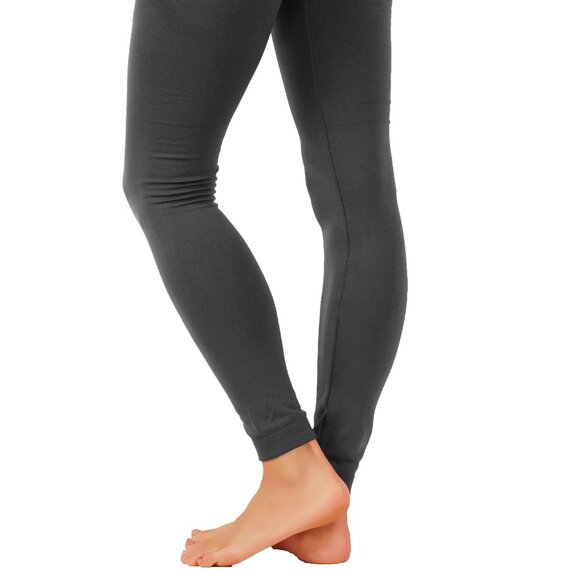 NWT SEAMLESS Form Fitting Soft Fleece Leggings - Picture 3 of 5